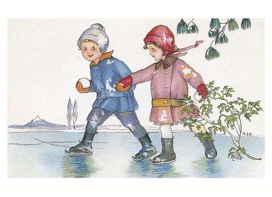 Carterie - Carte postale patin à glace - LUDOM-ÉDITION