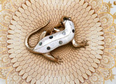 Coffrets et boîtes - Boîte Salamandre en nacre blanche - WILD BY MOSAIC