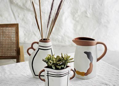 Vases - Hand painted terracotta vase - MADAM STOLTZ