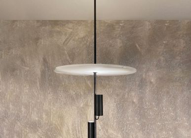 Hanging lights - Suspension with brass and alabaster Lit Alb Suspension - AUTHENTAGE LIGHTING