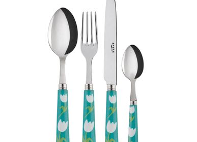 Flatware - 4 pieces cutlery set - Tulipe Turquoise - SABRE PARIS