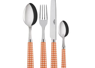 Flatware - 4 pieces cutlery set - Gingham Orange - SABRE PARIS