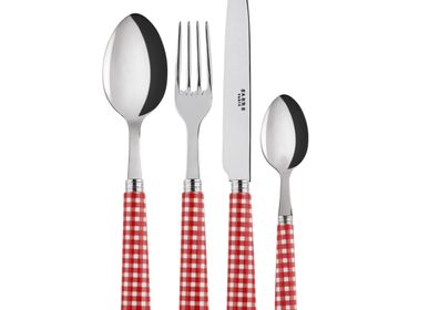 Flatware - 4 pieces cutlery set - Gingham Red - SABRE PARIS