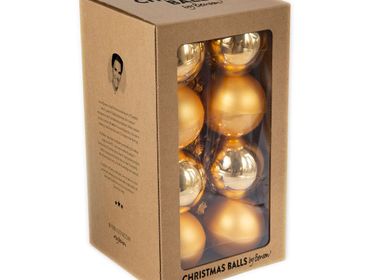 Guirlandes et boules de Noël - Boules de Noël paquet de 16 - Or - BY BENSON