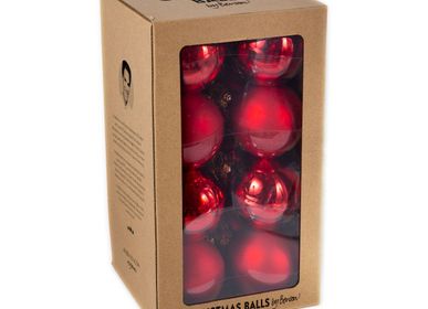Guirlandes et boules de Noël - Boules de Noël paquet de 16 - Rouge - BY BENSON