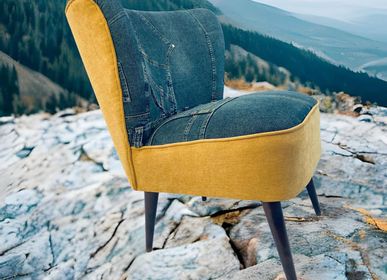 Unique pieces - Cocktail Chair" Western Jeans” |Unique Piece | Eco-friendly | Handmade - ATYPIKAL COLLECTION