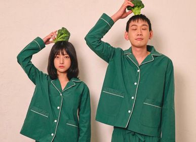Vêtements de nuit - [une vie significative Inc.] Ensemble de pyjama à manches longues en coton biologique - KOREA INSTITUTE OF DESIGN PROMOTION