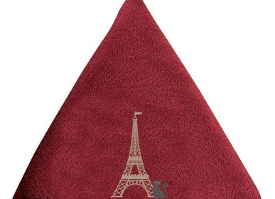 Tea towel - Round Kitchen Towel Eiffel Rouge Diameter 60 - WINKLER - SDE MAISON VIVARAISE