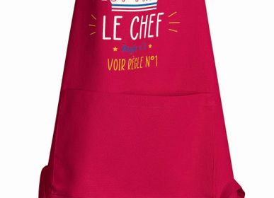Aprons - Chef Maman recycled pink cooking apron 72 x 90 - WINKLER - SDE MAISON VIVARAISE