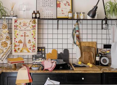 Dish towels - Recycled Kitchen Towel Aden Blanc/Rouge 50 X 70 - WINKLER - SDE MAISON VIVARAISE