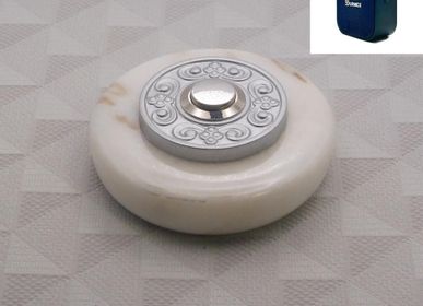 Decorative objects - Wireless Marble Bell Chrome Steel Collar - LA FÉE SONNETTE