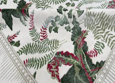 Rugs - HLK 104, Colorful Customizable Embossed Direct From Indian Factory Fireproof Washable Persian HandKnotted NZ Wool Tencel Art Botanical Silk Rugs Carpet For Home, Hotel Interior Commercial Projects - INDIAN RUG GALLERY