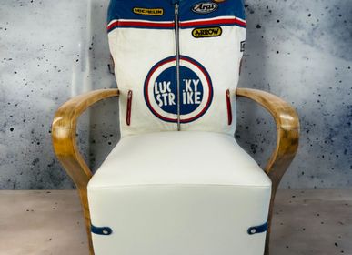 Design objects - Art Deco leather armchair " Lucky Moto-biker " - ATYPIKAL COLLECTION