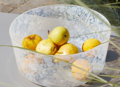 Bowls - Macchia su Macchia Opaline white Bowl Large - STORIES OF ITALY