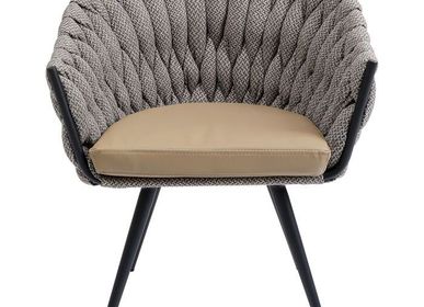 Armchairs - Chair with Armrest Knot Tweed - KARE DESIGN GMBH