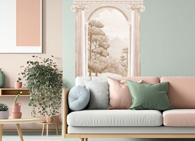 Other wall decoration - Le Grand Décor - Cut-Out Panoramic Wallpaper, Antique Arch in Pink Sandstone Shades - PLAGE SA