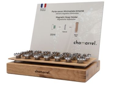 Porte-savons - Présentoir Vrac + 21 porte-savons aimantés français - CHAMARREL