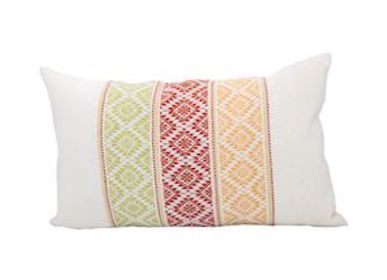 Cushions - Cushion Cover -Cotton |Summer Cotton Flowers Pattern| Size 30x50Cm - NIKONE HANDCRAFT, LAOS