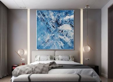 Paintings - Original Silent Cycles No. 56 Oil Painting - MOTI ART & DESIGN