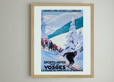 Poster - Wall decor. Sports d'hiver dans les Vosges & La Savoie - ABLO BLOMMAERT