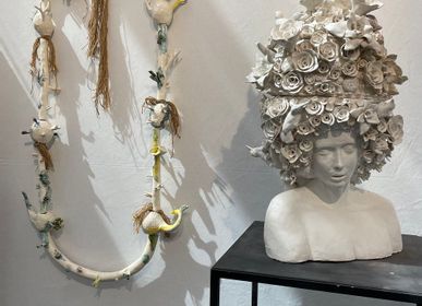Ceramic - house necklace in ceramic - MELANIE BROGLIO