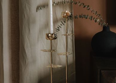 Decorative objects - Candleholder Ninfea Alta - 30cm - HILKE COLLECTION AB