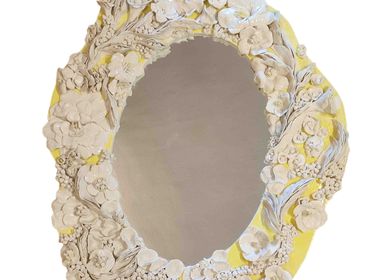 Miroirs - miroir aux fleurs de mer fleurs de terre - SOPHIE LULINE CÉRAMISTE