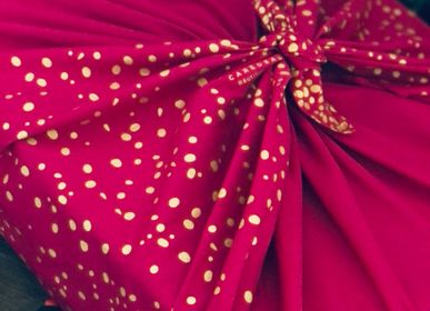 Cadeaux - 'Les Flocons' Carédeau Papier Cadeau Réutilisable 100% Coton Emballage Furoshiki - Taille M 55x55cm - CARÉDEAU PAPIER CADEAU RÉUTILISABLE