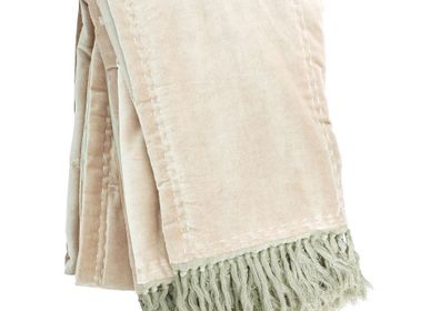 Linge de lit - BOHO Plaid 140x250 cm BOHO SABLE - EN FIL D'INDIENNE...