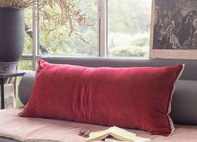 Fabric cushions - Medicis Cushion Cover 45X100 Cm Medicis Terracotta - EN FIL D'INDIENNE...
