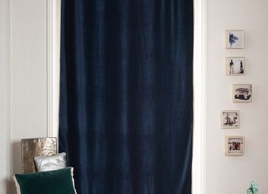 Bed linens - Medicis Curtain In Cotton Velvet Linen-Lined 3 Layers Cotton Velvet Cotton L - EN FIL D'INDIENNE...