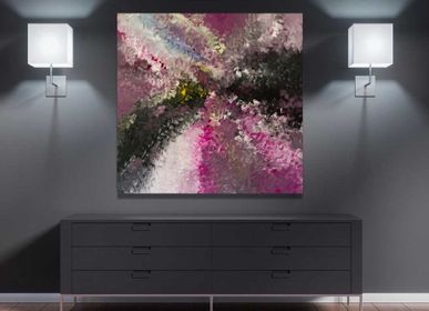 Paintings - Original Silent Cycles No. 45 Oil Painting - MOTI ART & DESIGN