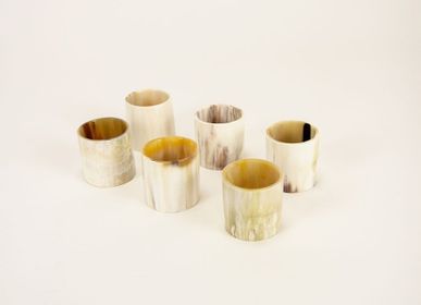 Cutlery set - Set of 6 napkin rings in horn - L'INDOCHINEUR PARIS HANOI