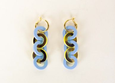 Bijoux - Boucles d'oreilles 5 anneaux laqués - L'INDOCHINEUR PARIS HANOI