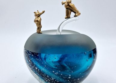 Verre d'art - "CROQUEZ LA VIE" ! Sablées / Givrées - LAURENCE DREANO