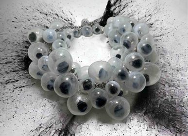 Art glass - Eyes cluster necklace - MARIE FLAMBARD