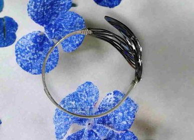 Art glass - Dragonfly bangle bracelet - MARIE FLAMBARD