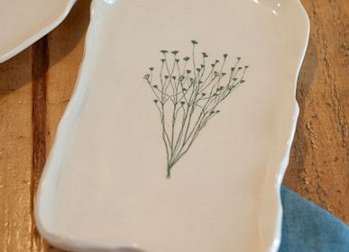Formal plates - Square serving ceramic plates WILD FIELD COLLECTION - MARTINA & EVA