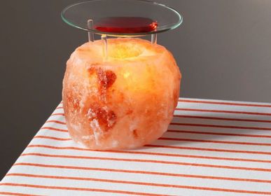Decorative objects - Deep salt candle holder with burner location - COCOONME