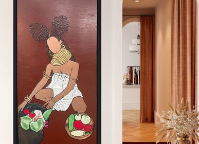 Tableaux - TABLEAU : FEMME GIRAFE - CHACHA.ARTDECO
