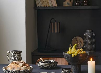 Bols - Bol Arty Ecru/Noir Ø15 Cm/H 6 Cm - HOMATA