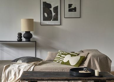 Cushions - Bam Evergreen/Ecru Cushion Cover 100% Wool 30X50 Cm - HOMATA