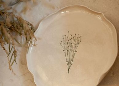 Formal plates - Round serving ceramic plates WILD FIELD COLLECTION - MARTINA & EVA
