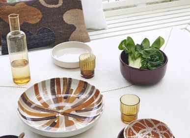 Platter and bowls - Large Dish Multico
  Gold Stripe Ø 30 Cm - HOMATA