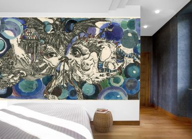 Other wall decoration - wallpaper/wall decor:\" Rising Moon\ " - CHARLOTTE MASSIP