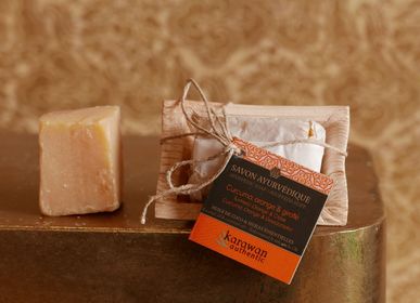 Cadeaux - SAVON SOLIDE AYURVEDIQUE - CURCUMA - PETIT FORMAT - 20G - KARAWAN AUTHENTIC