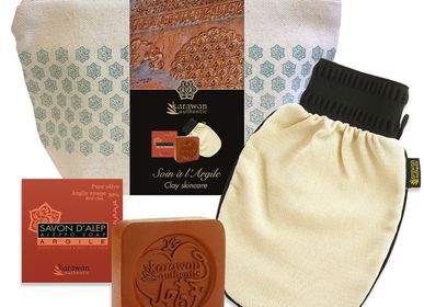 Cosmétiques - TROUSSE CADEAU BIEN-ÊTRE HAMMAM - SOIN À L'ARGILE - KARAWAN AUTHENTIC