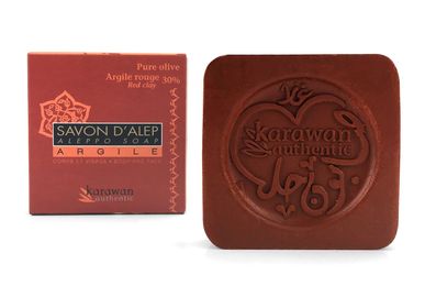 Gifts - Aleppo soap enriched with red clay (30%) - KARAWAN AUTHENTIC