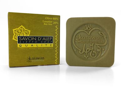 Gifts - ALEPPO OLIVE AND LAUREL OIL SOAP — 20% QUALITY, 100g nomad size - KARAWAN AUTHENTIC