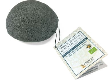 Beauty products - NATURAL ORGANIC KONJAC SPONGES ENRICHED WITH BAMBOO CHARCOAL - KARAWAN AUTHENTIC
